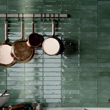 Load image into Gallery viewer, Rondine Marrakech Green Porcelain Metro Decor Tile
