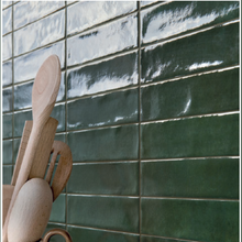 Load image into Gallery viewer, Rondine Marrakech Green Porcelain Metro Decor Tile

