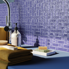 Load image into Gallery viewer, Tiny Cobalt Blue Metro Square Decor Tiles
