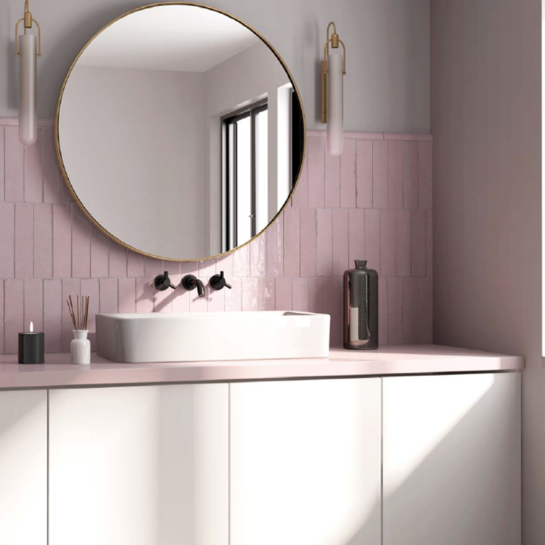 Tribeca Tea Rose Metro Porcelain Decor Tile