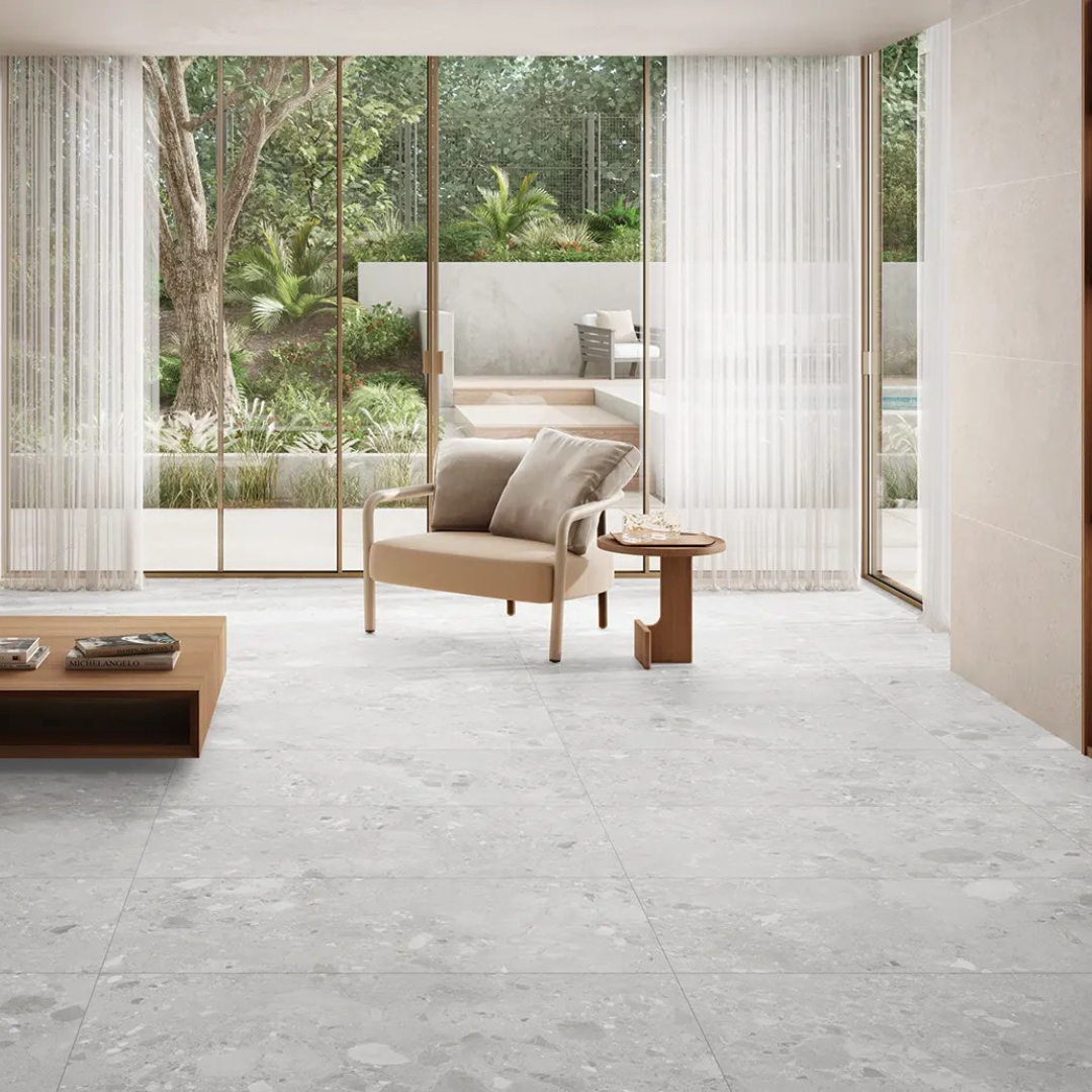 Ura White Porcelain 60120 Decor Large Format Tile