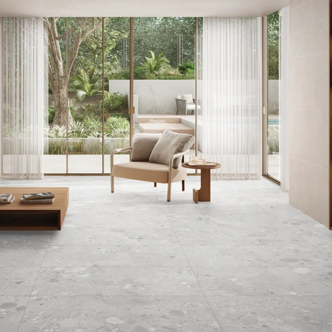 Ura White Porcelain 60120 Decor Large Format Tile