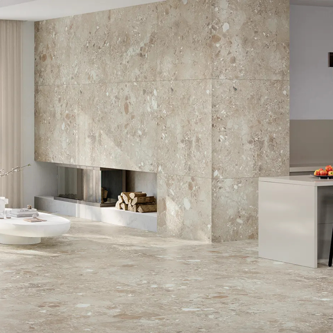Ura Silk Natural Porcelain 120120 Decor Large Format Tile