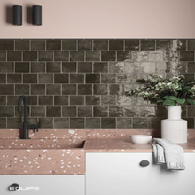 Load image into Gallery viewer, Verticale Soot Square Decor Tile
