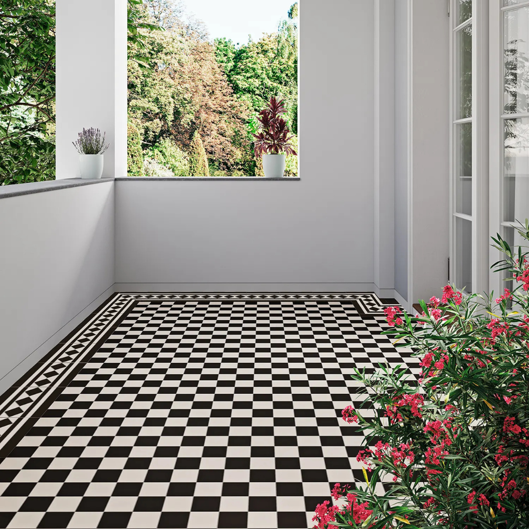 Victorian Bristol Black Porcelain Decor Tile
