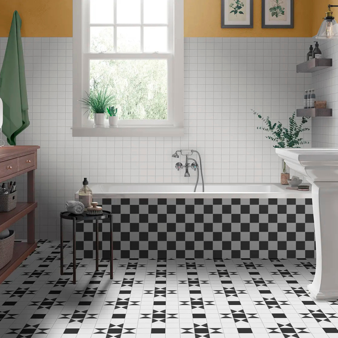 Victorian Queen Black Porcelain Decor Tile