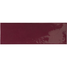 Load image into Gallery viewer, Village Subway Aubergine Porcelain Decor Tile
