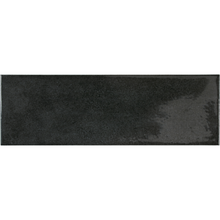 Load image into Gallery viewer, Village Subway Black Porcelain Decor Tile
