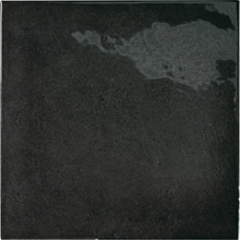 Load image into Gallery viewer, Village Cuadrado Black Porcelain Decor Tile
