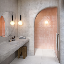 Load image into Gallery viewer, Village Subway Rose Gold Porcelain Decor Tile
