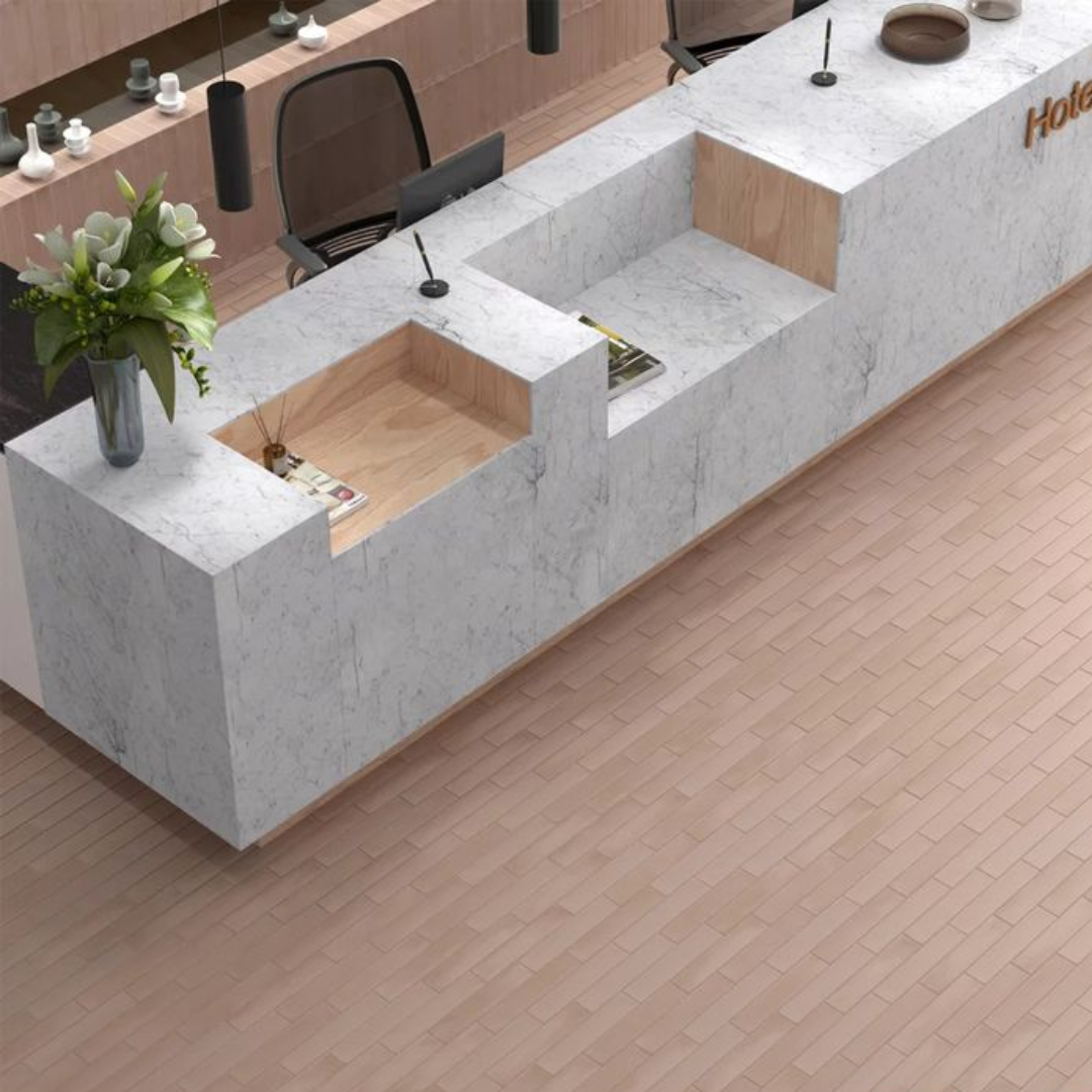 Wadi Taupe Matt Porcelain Decor Metro Tile