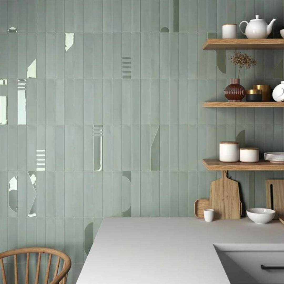 Wadi Mint Matt Porcelain Decor Metro Tile