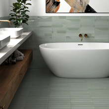 Load image into Gallery viewer, Wadi Mint Matt Porcelain Decor Metro Tile
