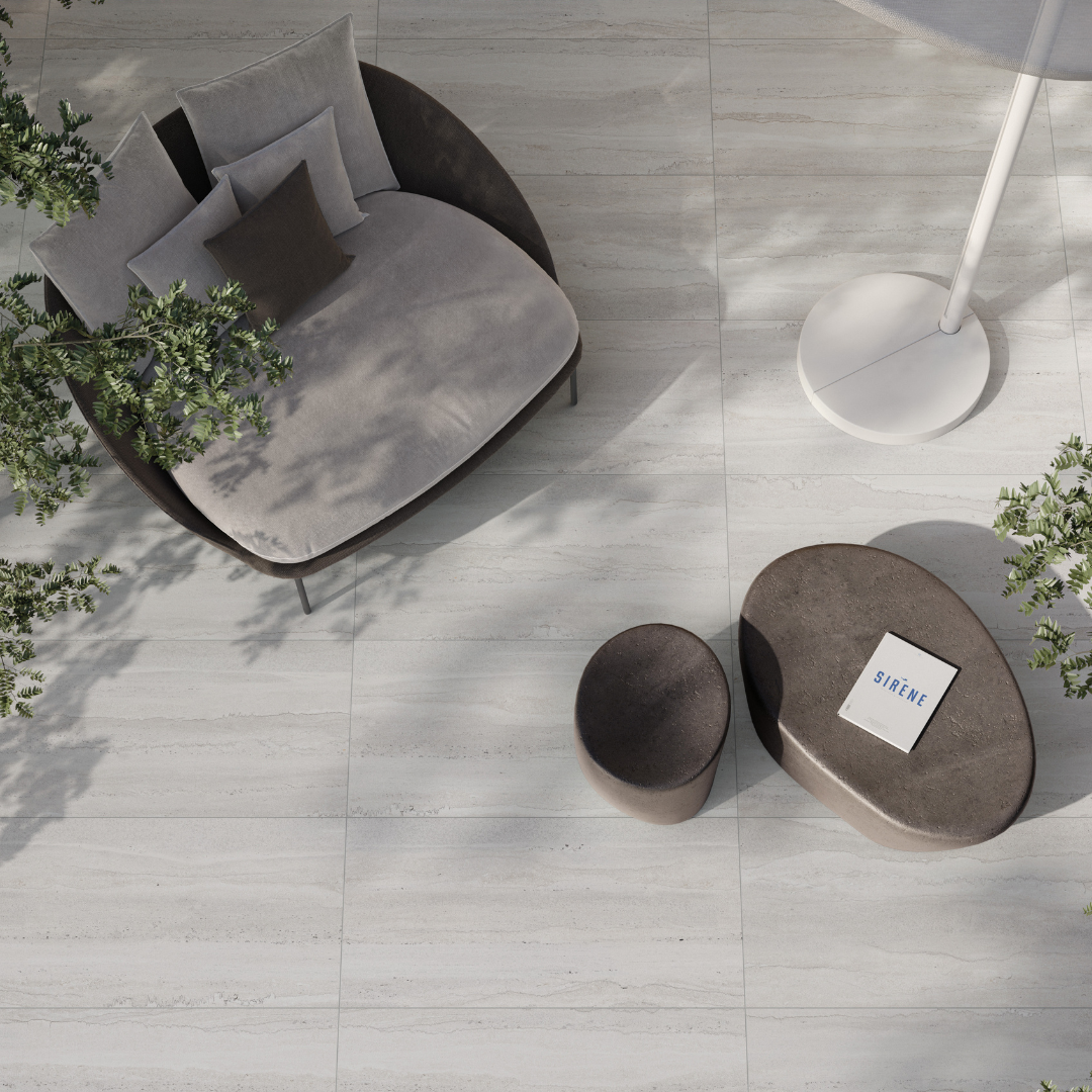 Double Linear Grey 80160 Porcelain Decor Large Format Tile