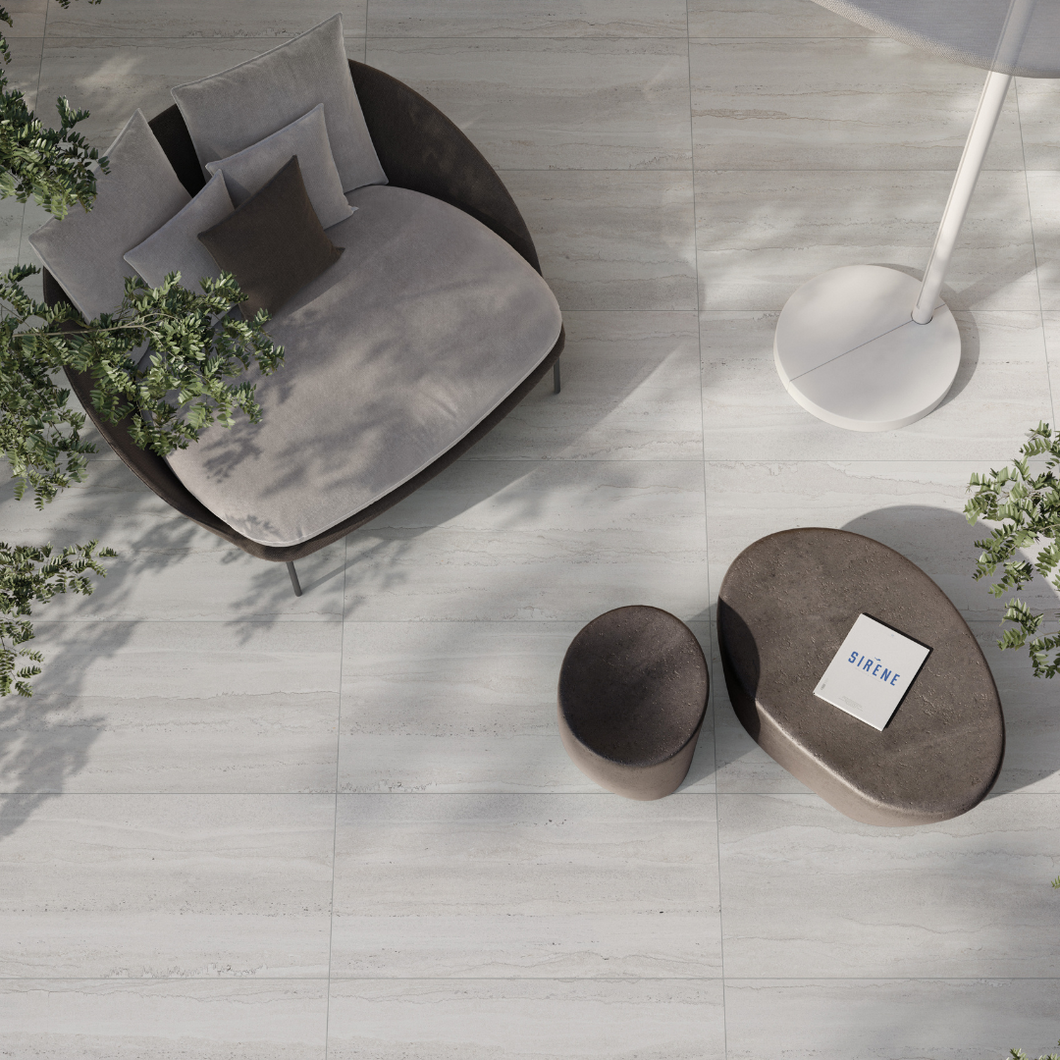 Double Linear Grey 80160 Porcelain Decor Large Format Tile