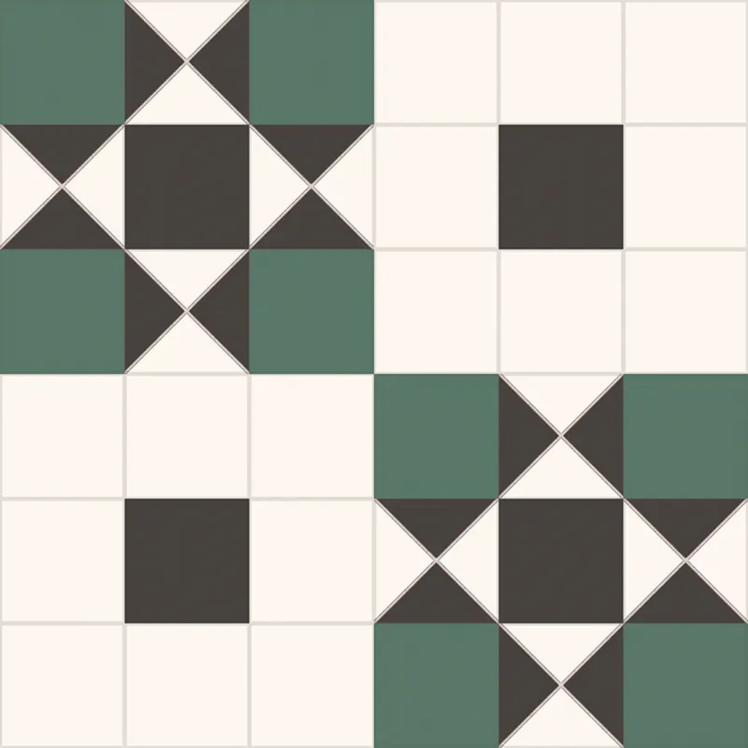 Victorian Manchester Green Porcelain Decor Tile