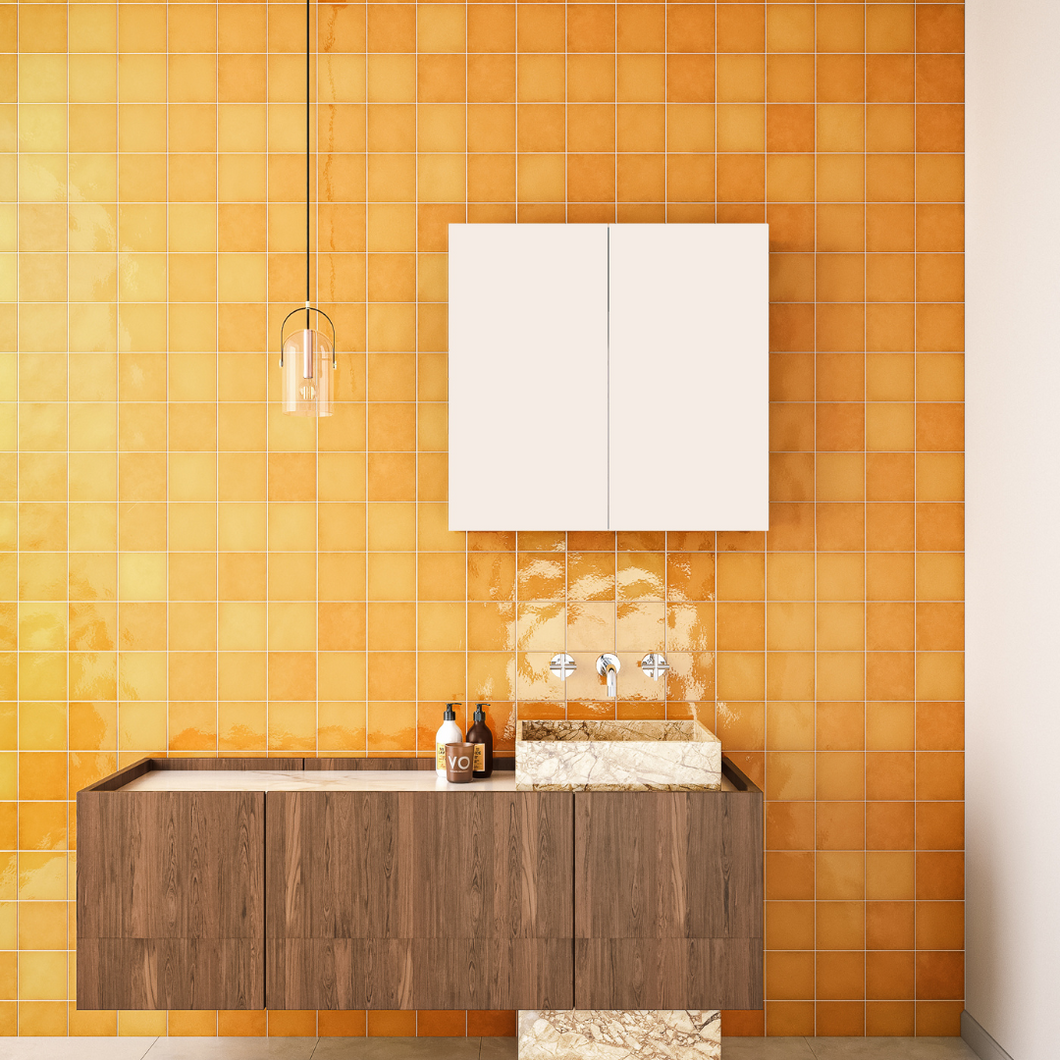 Village Cuadrado Tuscany Gold Porcelain Decor Tile