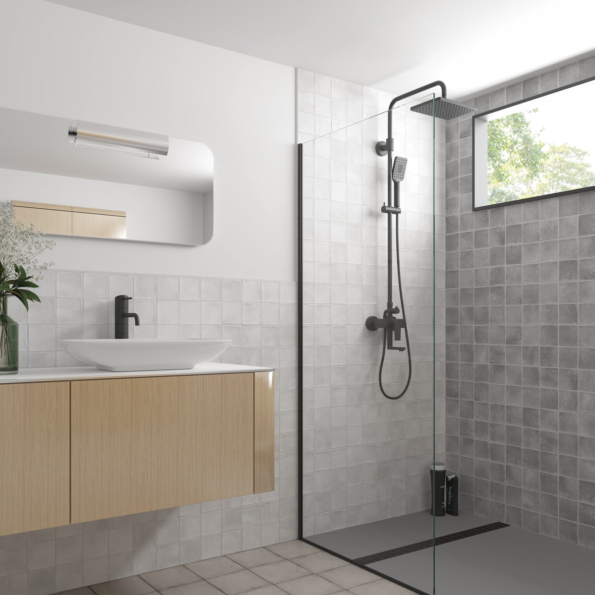 Argile Concrete Cuadrado Porcelain Decor Square Tile