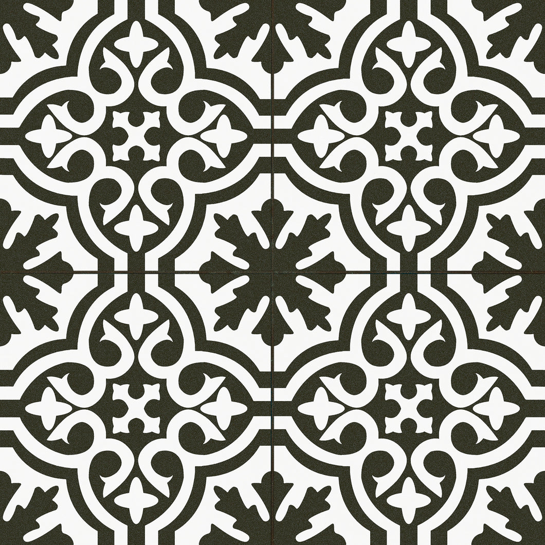 Chic Berkeley Black Decor Tile