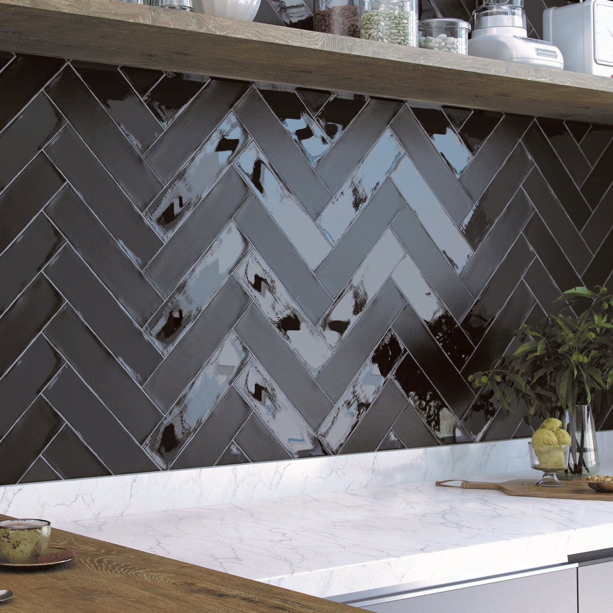 Colonial Brillo Black Metro Decor Tile