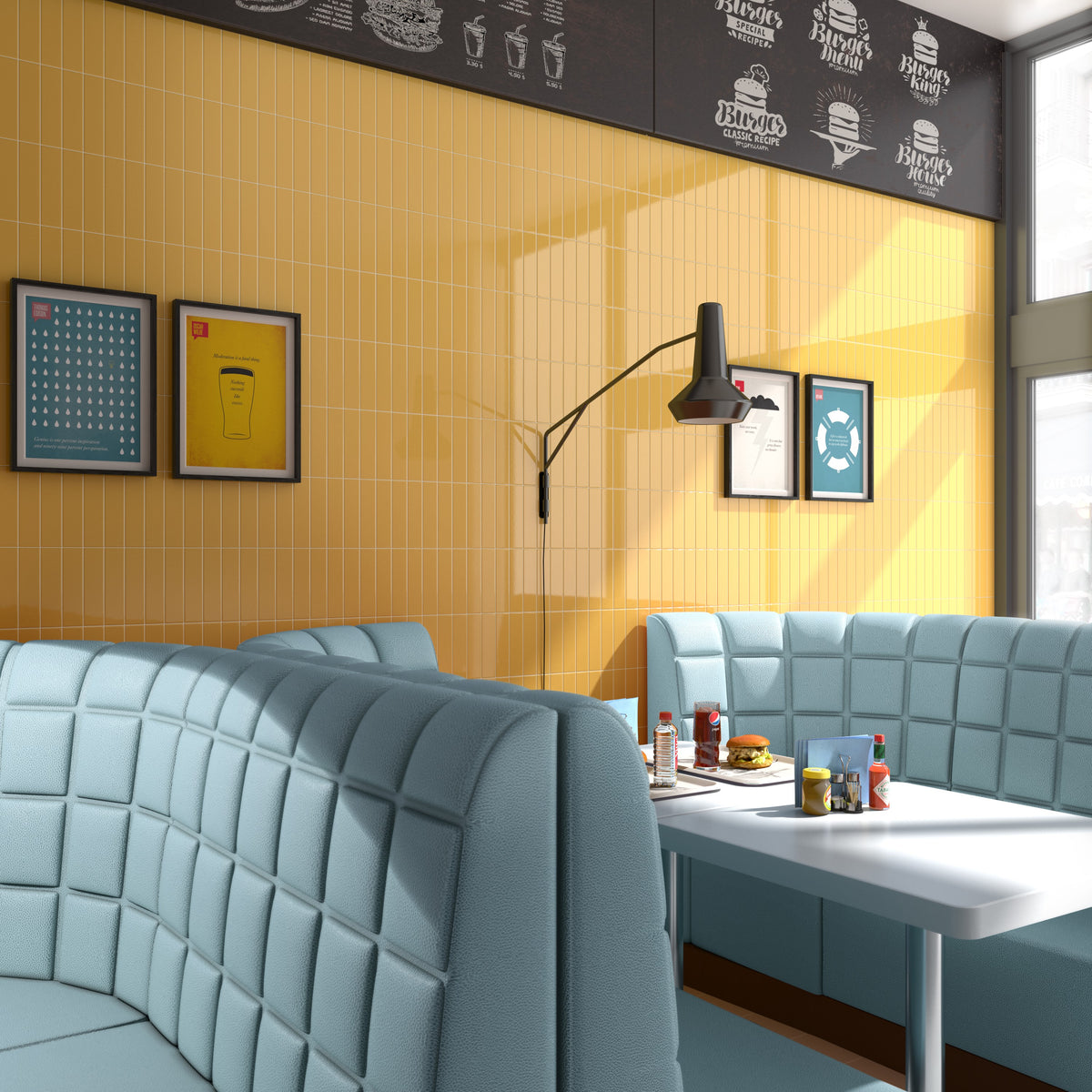 Costa Nova Yellow Metro Decor Tile