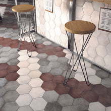 Load image into Gallery viewer, Heritage Hexagon Wine Porcelain Decor Tile
