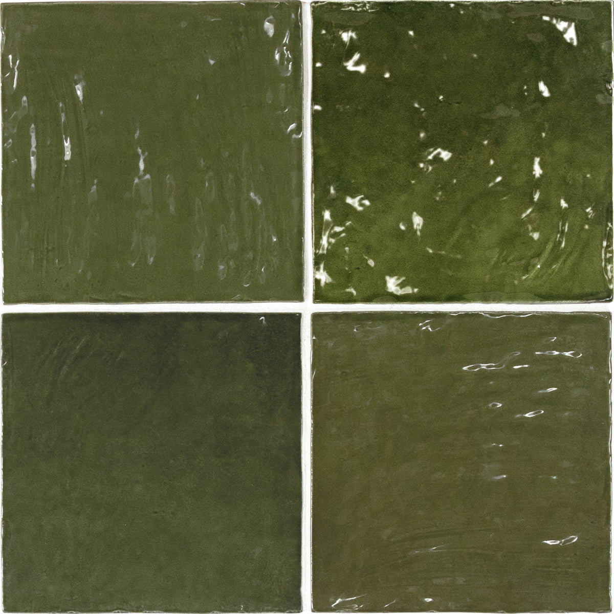 Riviera Botanical Green Cuadrado Decor Tile