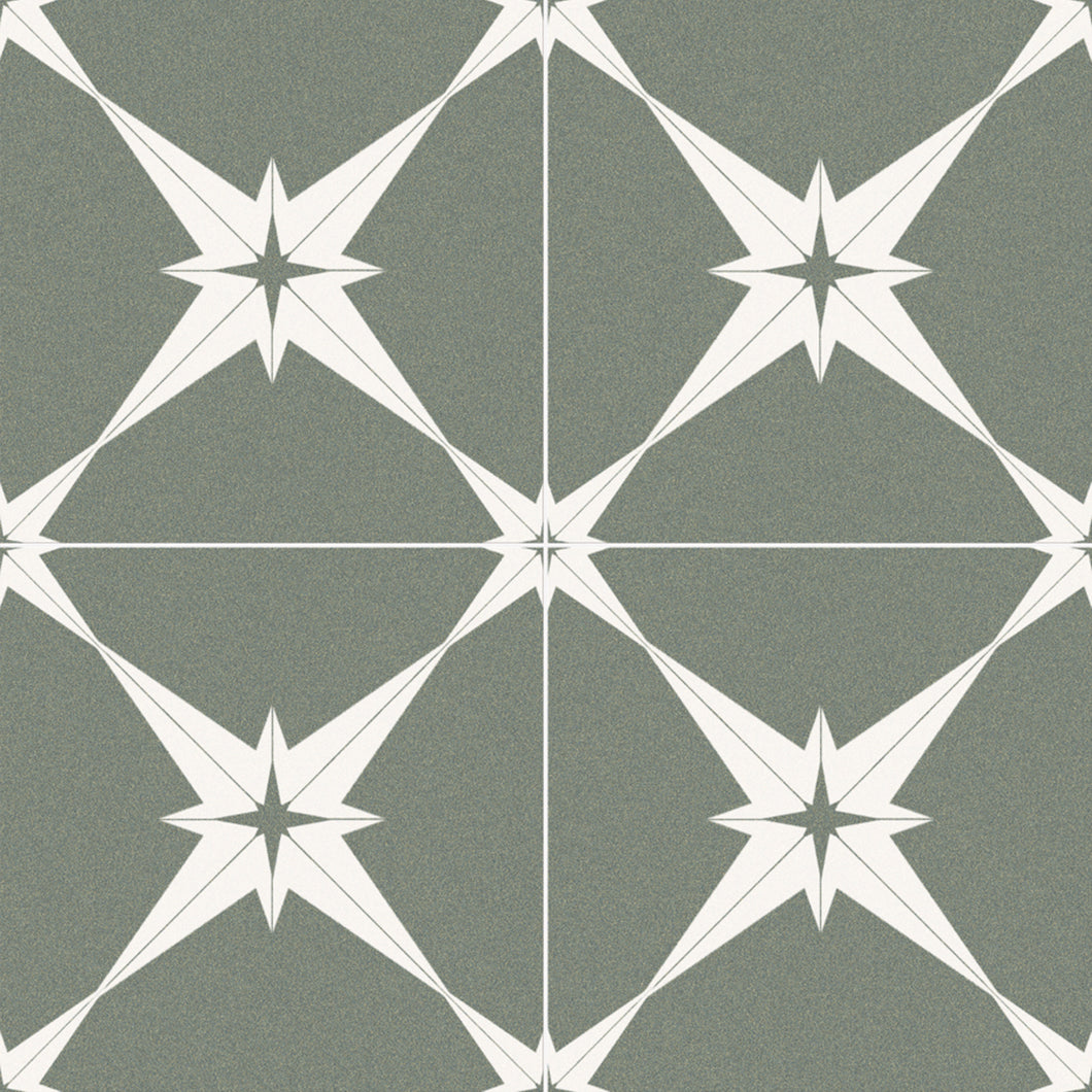 Chic Polaris Green Decor Tile